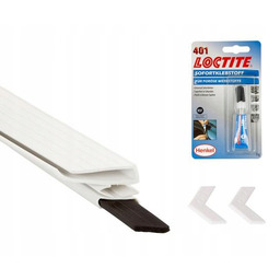 Zestaw: uszczelka 200x100cm+łączniki+klej Loctite