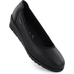 Skórzane półbuty wsuwane damskie czarne Rieker L5360-00