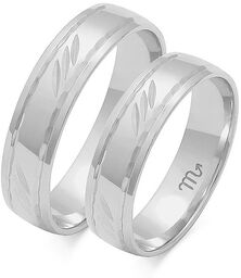 Obrączki ślubne z białego złota Złoty Skorpion O109