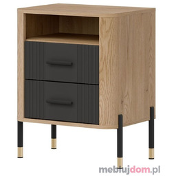 Szafka nocna DANTE DT22 Czarne, Dąb cremona torro