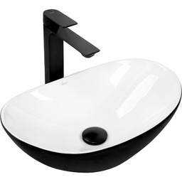 Rea Umywalka Nablatowa REA Royal Mini Black White