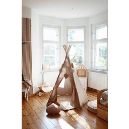 Lniany namiot tipi dla dzieci "Naturalny len"
