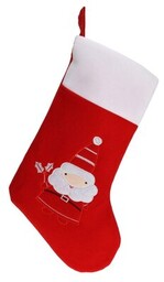 CHRISTMAS DECORATION Skarpeta na prezenty Mikołaj 40 cm