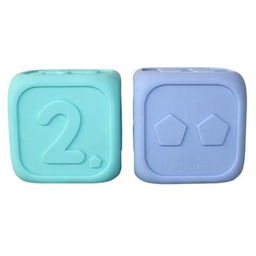 Jellystone Designs Kostki edukacyjne błękitny i miętowy