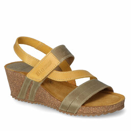 Sandały Blu 4325 Khaki/Żółte lico