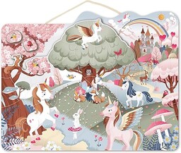 Speedy Monkey Magnetyczne puzzle z jednorożcem dla dzieci,