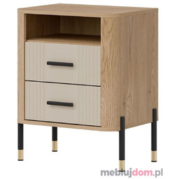 Szafka nocna DANTE DT22 Czarne, Dąb cremona torro