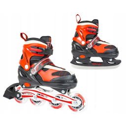Łyżworolki 2w1 Spartan Red Inliner (30-33)