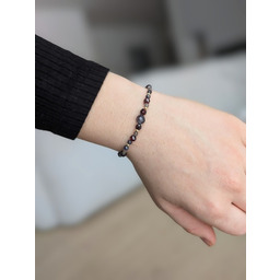 Pakamera Królewska bransoletka na gumce - iolit, granat,