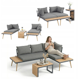 Meble Ogrodowe Modułowe Zestaw Na Taras 3W1