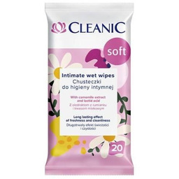 Cleanic Soft Chusteczki do higieny intymnej z ekstraktem