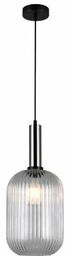LAMPA wisząca ANTIOLA PND-5588-1L-SC+CL Italux plisowana OPRAWA szklany