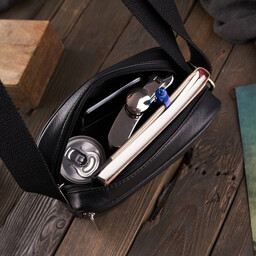 Listonoszka skórzana męska PAOLO PERUZZI T-74-BL czarna