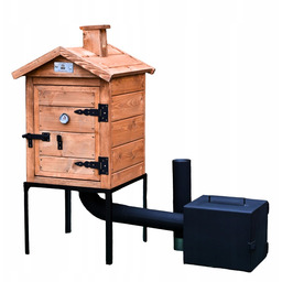 Wędzarnia Drewniana Premium Wzmocniona Palenisko 4XL Impregnacja Kolor