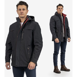 Kurtka Męska Przejściowa Z Kapturem Funkcjonalna Wiosenna Casual