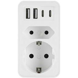 Rozgałęźnik elektryczny z 4xUSB i dwoma gniazdami 230V