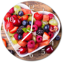 Zegar szklany okrągły Owoc
