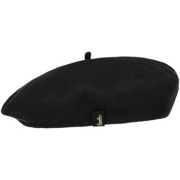 Wool Beret by Borsalino, czarny, One Size