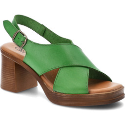 Sandały damskie Hee, cholewka ze skóry naturalnej zapinane