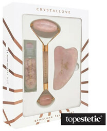 Crystallove Rose Quartz Beauty Set ZESTAW Masażer