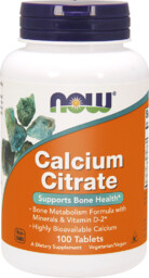 Now Foods Calcium Citrate - Cytrynian Wapnia +