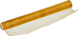 Eleganza tkana krawędź organza, złoty, 41 x 5