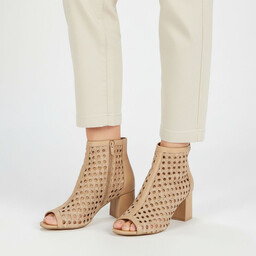 Maciejka Botki damskie, cholewka ze skóry naturalnej licowej