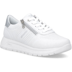 Skórzane póbuty damskie sportowe białe Remonte Rieker D2V03-80