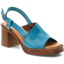 Sandały damskie Hee, cholewka ze skóry naturalnej otwarty