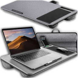 Stolik pod laptopa do łóżka z poduszkami, podstawka