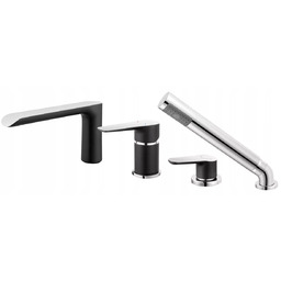 Adore Black-chrome Bateria wannowa 4-otworowa Ferro