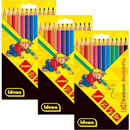 Idena 90950 - Kredki Jumbo z grubym wkładem