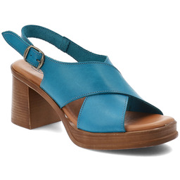 Sandały damskie Hee, cholewka ze skóry naturalnej zapinane