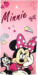 Ręcznik Minnie, miękka i chłonna tkanina, wzór Myszki