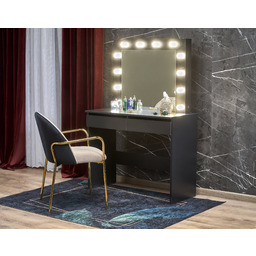 Toaletka z lusterem hollywood czarna halmar