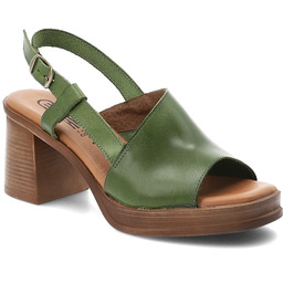 Sandały damskie Hee, cholewka skóra naturalna otwarty przód