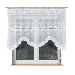 Markizeta Firana żakardowa gotowa 280x120 001 biała Bastia