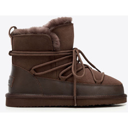 Damskie śniegowce ze skóry zamszowej brązowe