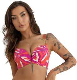 Biustonosz kąpielowy Twist brassiere róż-pomar.
