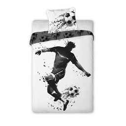 Faro Pościel bawełniana 160x200 Piłkarz piłka nożna młodzieżowa