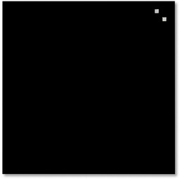 Czarna szklana suchościeralna tablica magnetyczna 45x45 naga (10701)