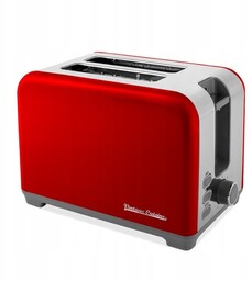 Toster Vintage Cuisine Retro Chromowany Czerwony