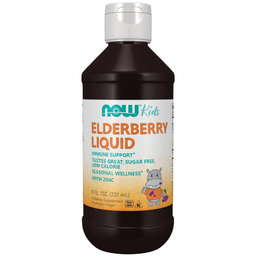 NOW FOODS Elderberry Liquid for Kids - Czarny