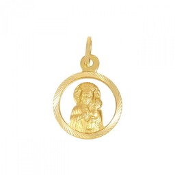Złoty medalik z wizerunkiem Matki Boskiej Częstochowskiej ME.00090