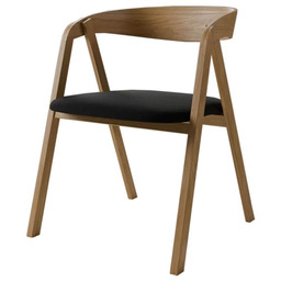 Krzesło drewniane z tapicerowanym siedziskiem LEO Kolor