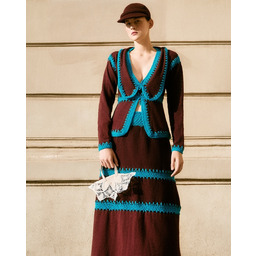 Pakamera Dzianinowa spódnica z elementami szydełkowanymi