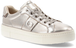 Tamaris Złote Sneakersy Eleganckie Obuwie Damskie