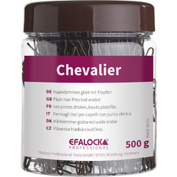 Efalock Chevalier, wsuwki do włosów, 7cm, 500g, brązowy