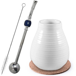 Zestaw do Yerba Mate Biała Tykwa Bombilla