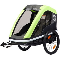 HAMAX Przyczepka rowerowa Avenida Twin 45kg Pasy Limonkowy
